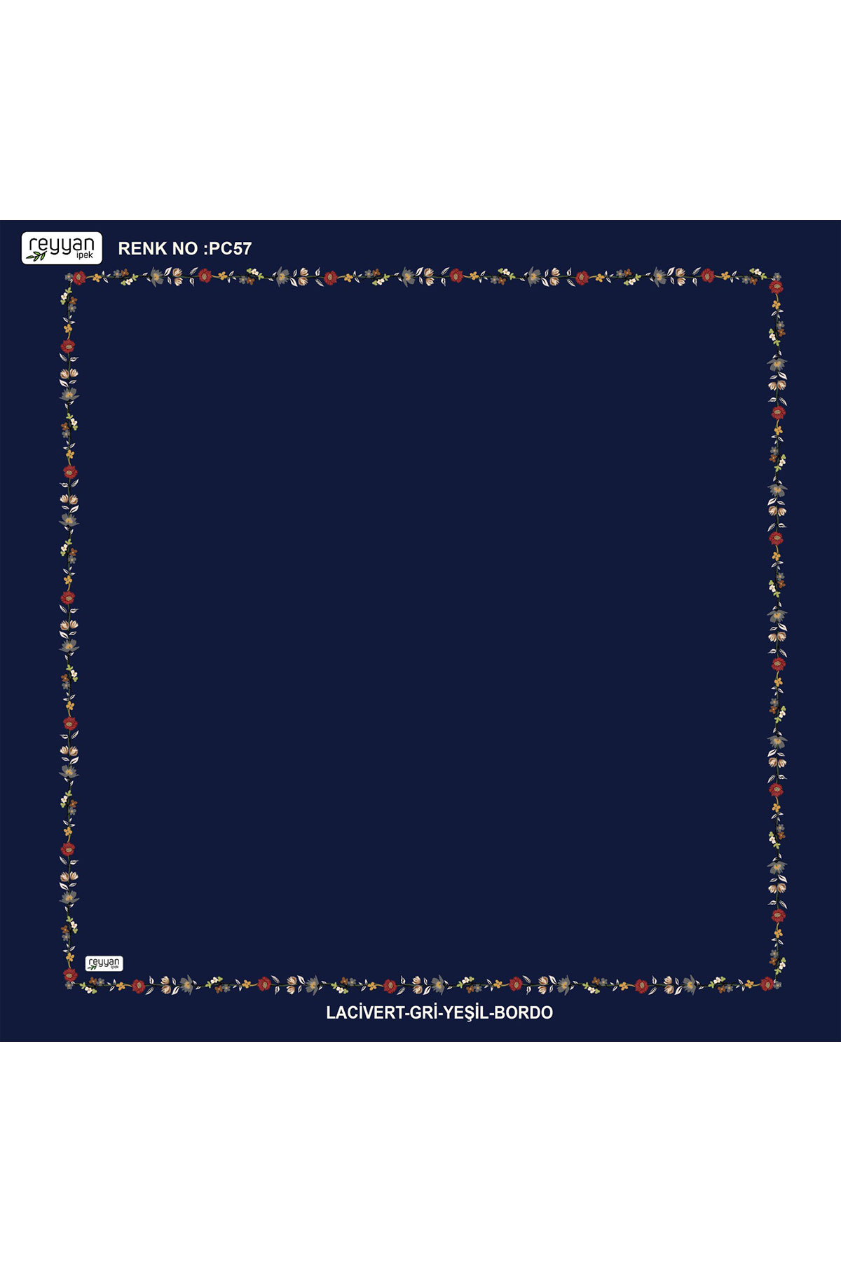 Reyyan Kadın Yazma Desenli 100x100 Cm - Thumbnail