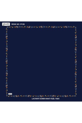 REYYAN - Reyyan Kadın Yazma Desenli 100x100 Cm