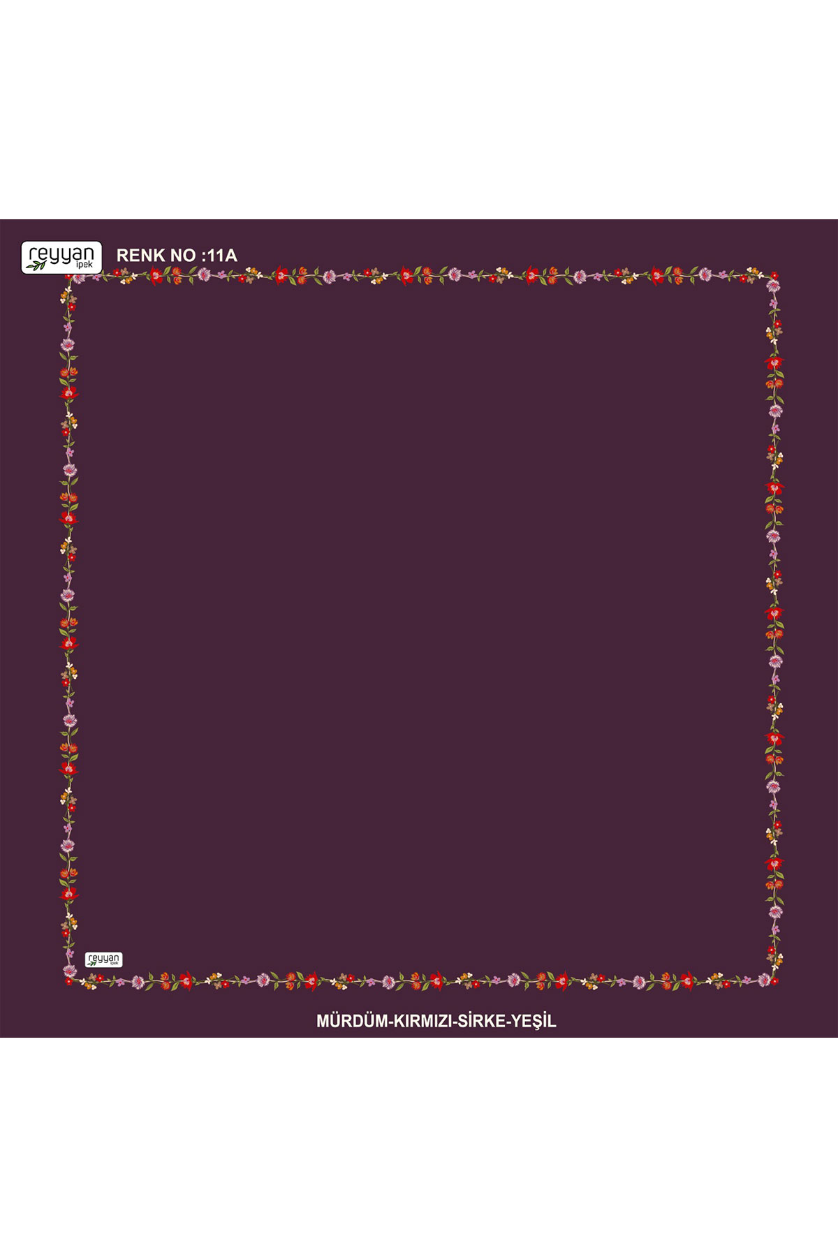 Reyyan Kadın Yazma Desenli 100x100 Cm - Thumbnail