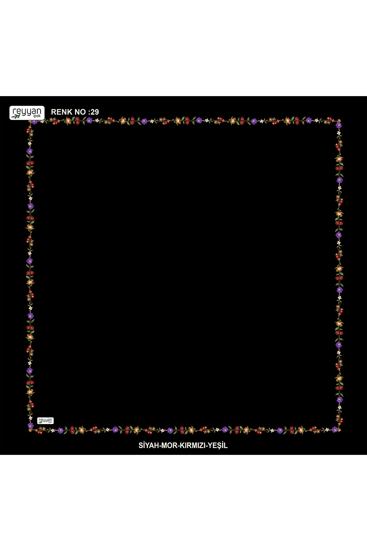 Reyyan Kadın Yazma Desenli 100x100 Cm - Thumbnail