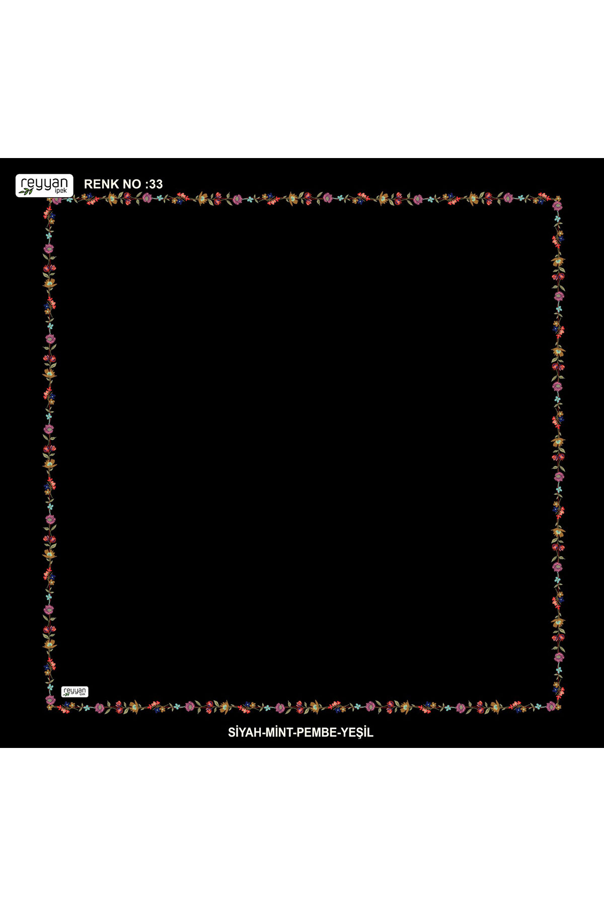 Reyyan Kadın Yazma Desenli 100x100 Cm - Thumbnail