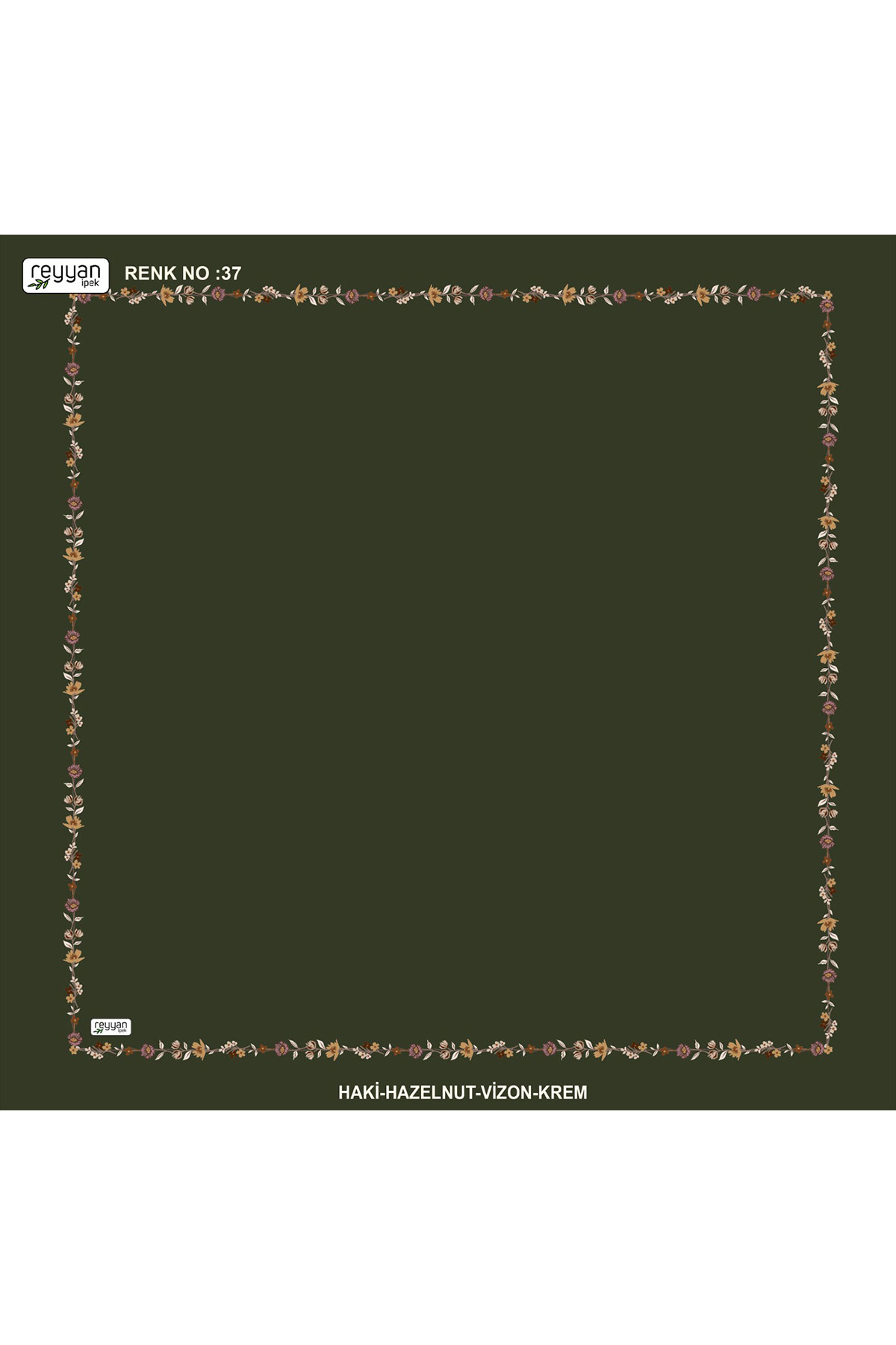 Reyyan Kadın Yazma Desenli 100x100 Cm - Thumbnail