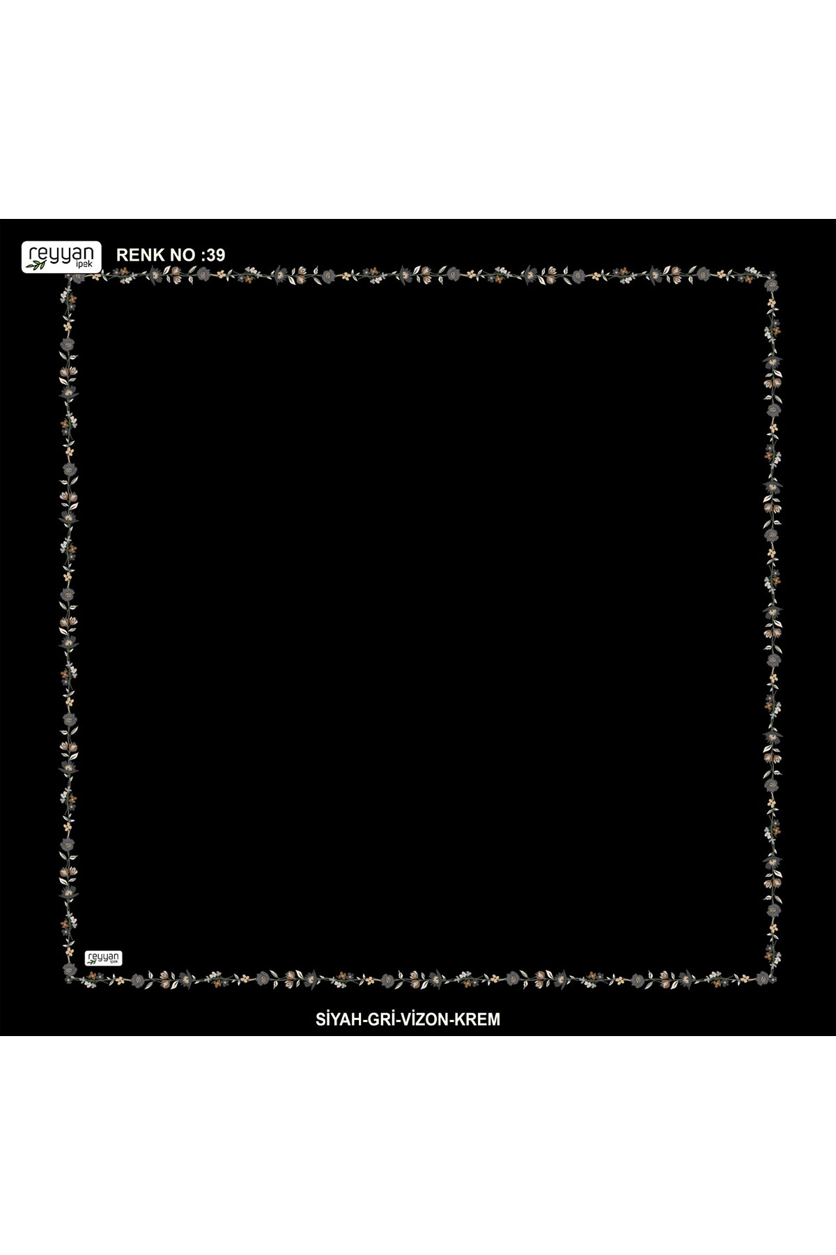 Reyyan Kadın Yazma Desenli 100x100 Cm - Thumbnail