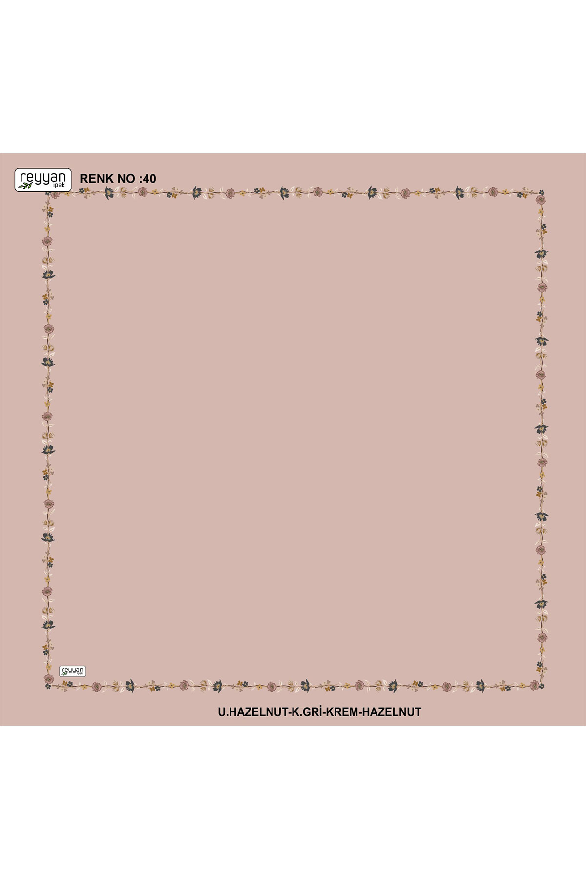 Reyyan Kadın Yazma Desenli 100x100 Cm - Thumbnail