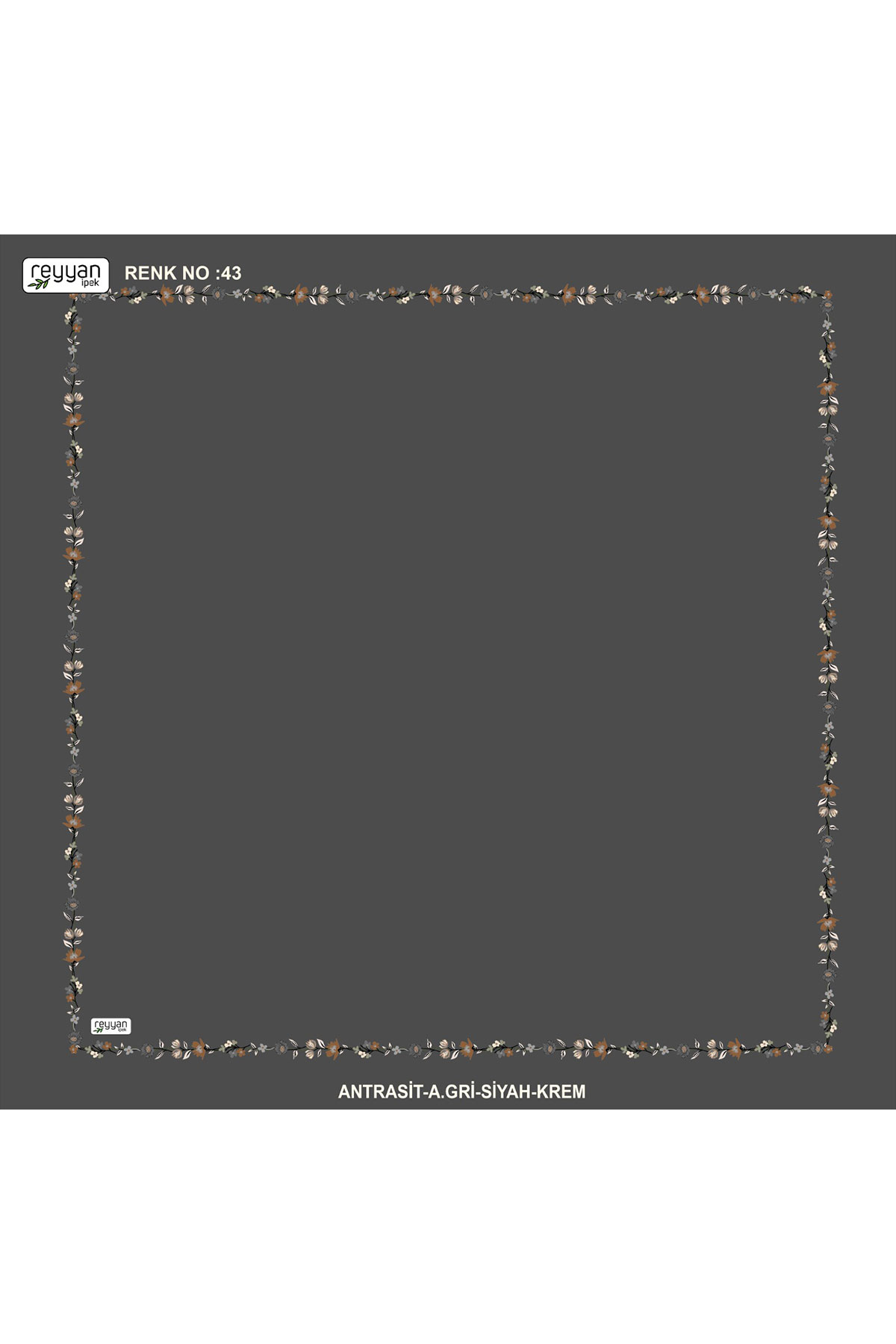 Reyyan Kadın Yazma Desenli 100x100 Cm - Thumbnail