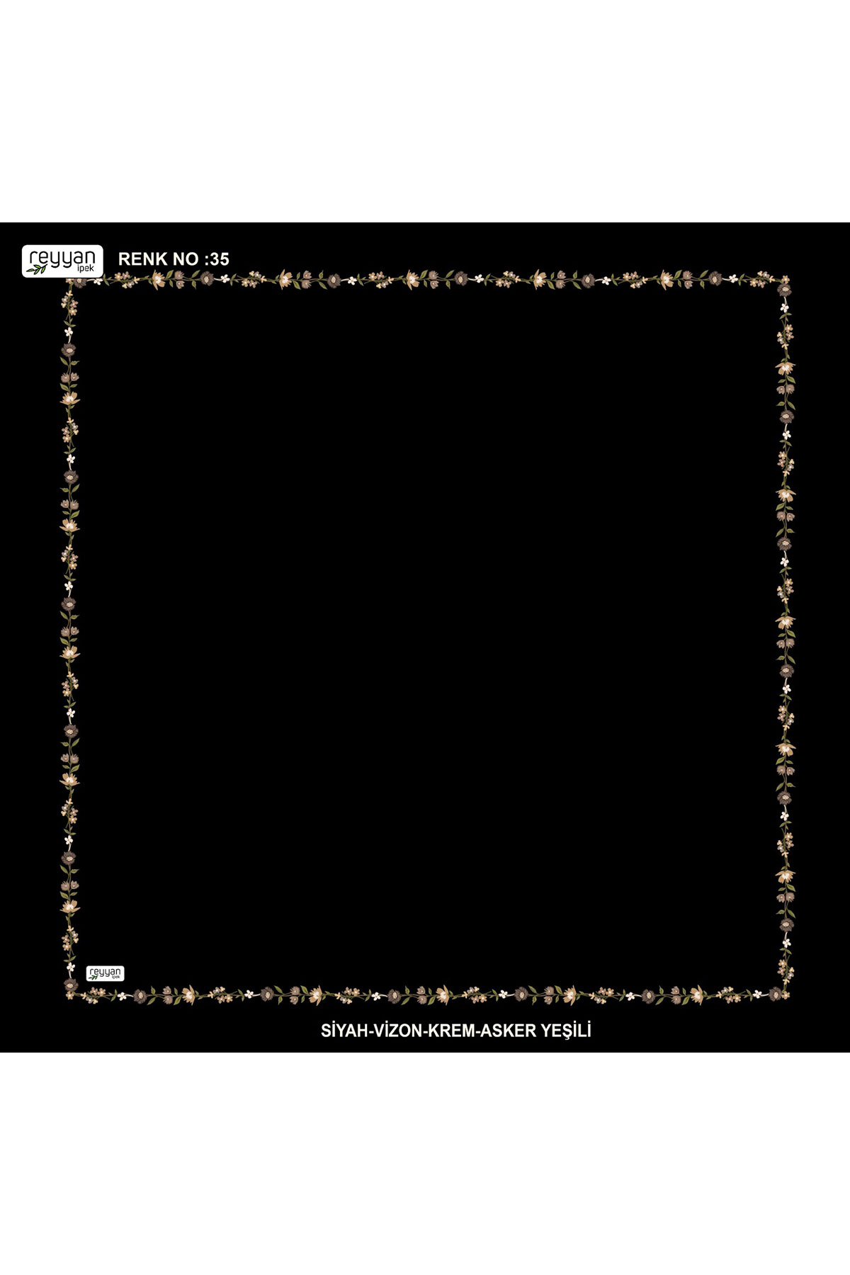 Reyyan Kadın Yazma Desenli 100x100 Cm - Thumbnail