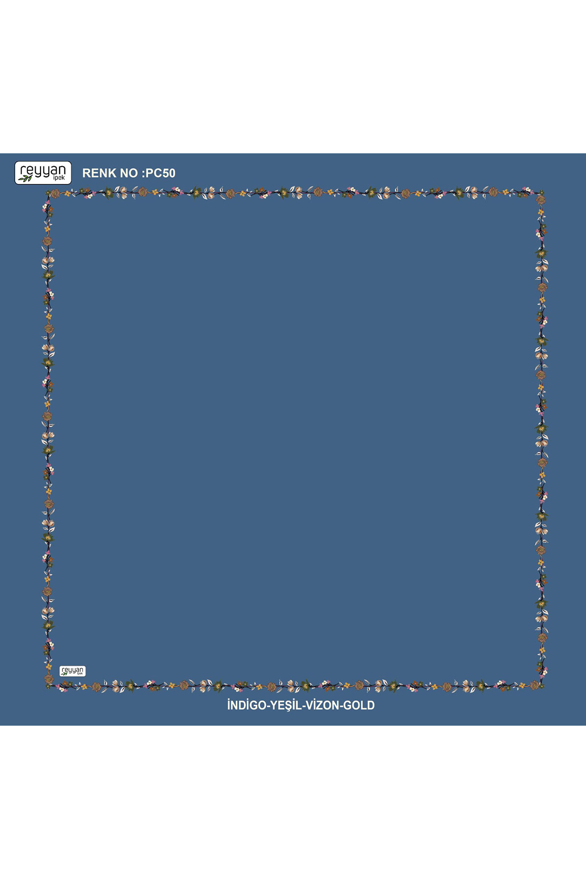 Reyyan Kadın Yazma Desenli 100x100 Cm - Thumbnail