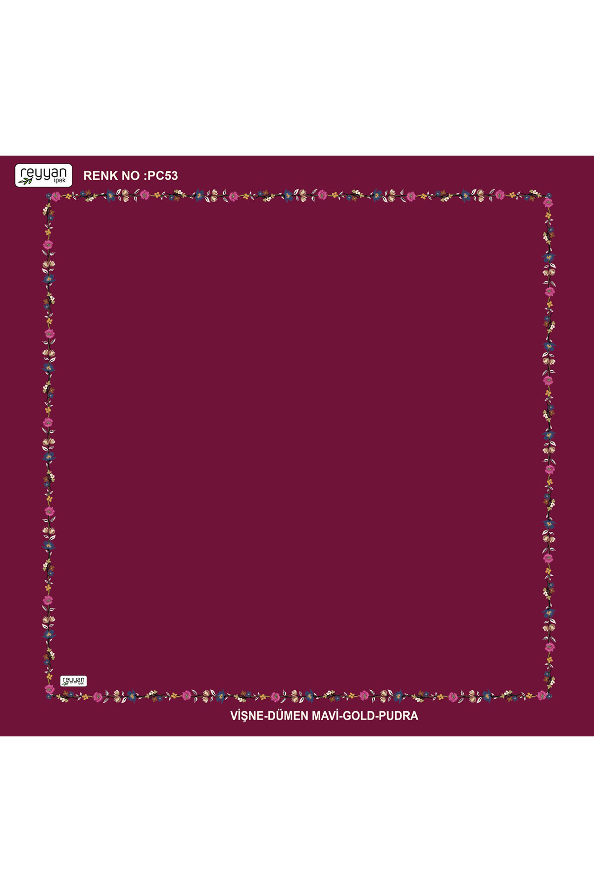 Reyyan Kadın Yazma Desenli 100x100 Cm - Thumbnail