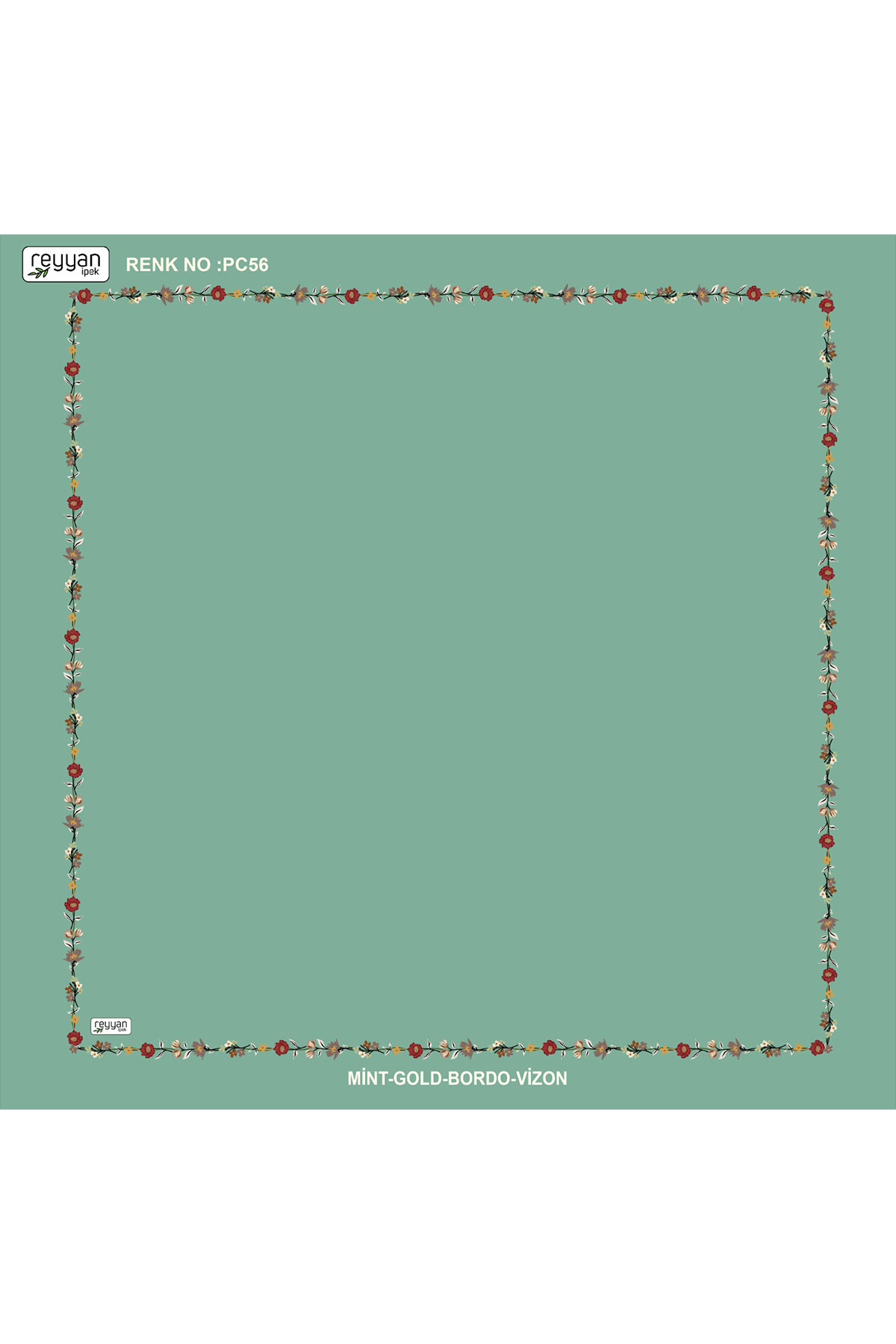 Reyyan Kadın Yazma Desenli 100x100 Cm - Thumbnail