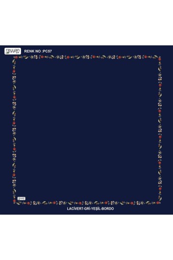 REYYAN - Reyyan Kadın Yazma Desenli 100x100 Cm (1)