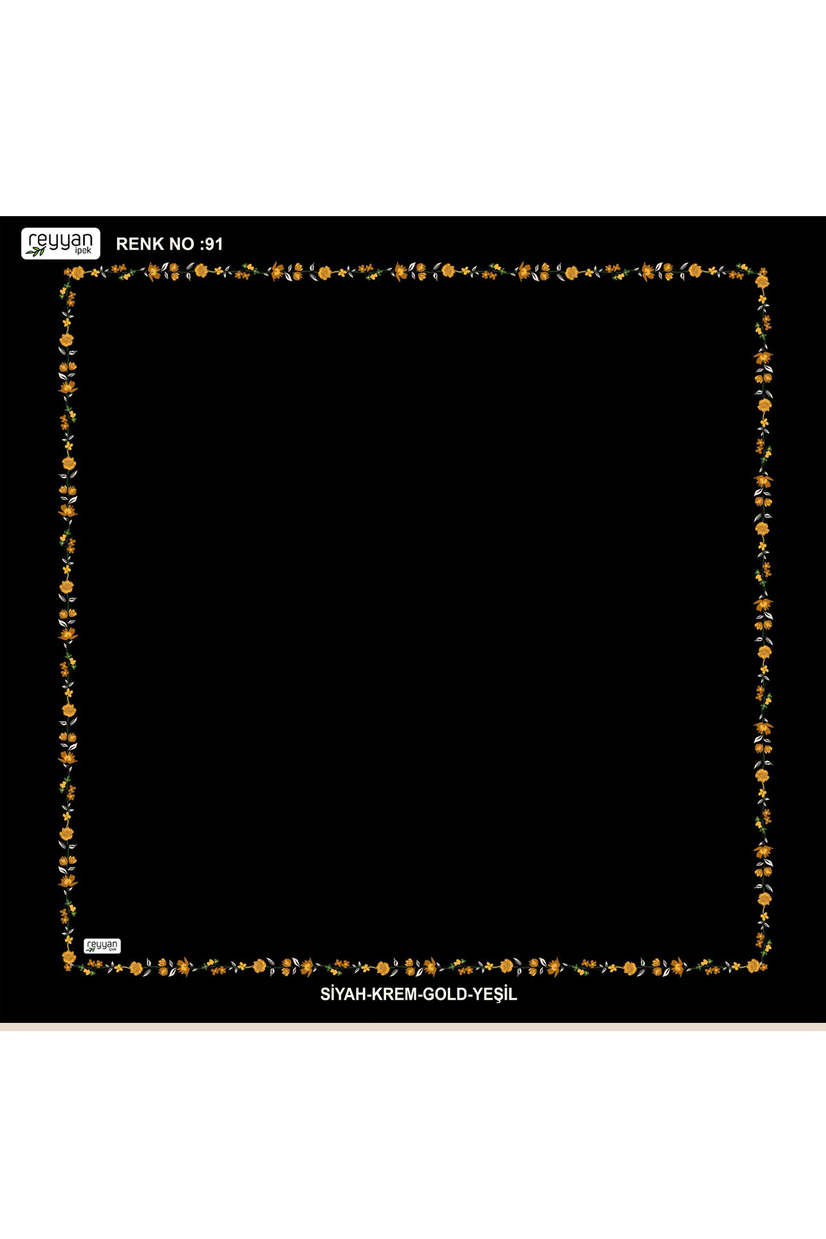 Reyyan Kadın Yazma Desenli 100x100 Cm - Thumbnail