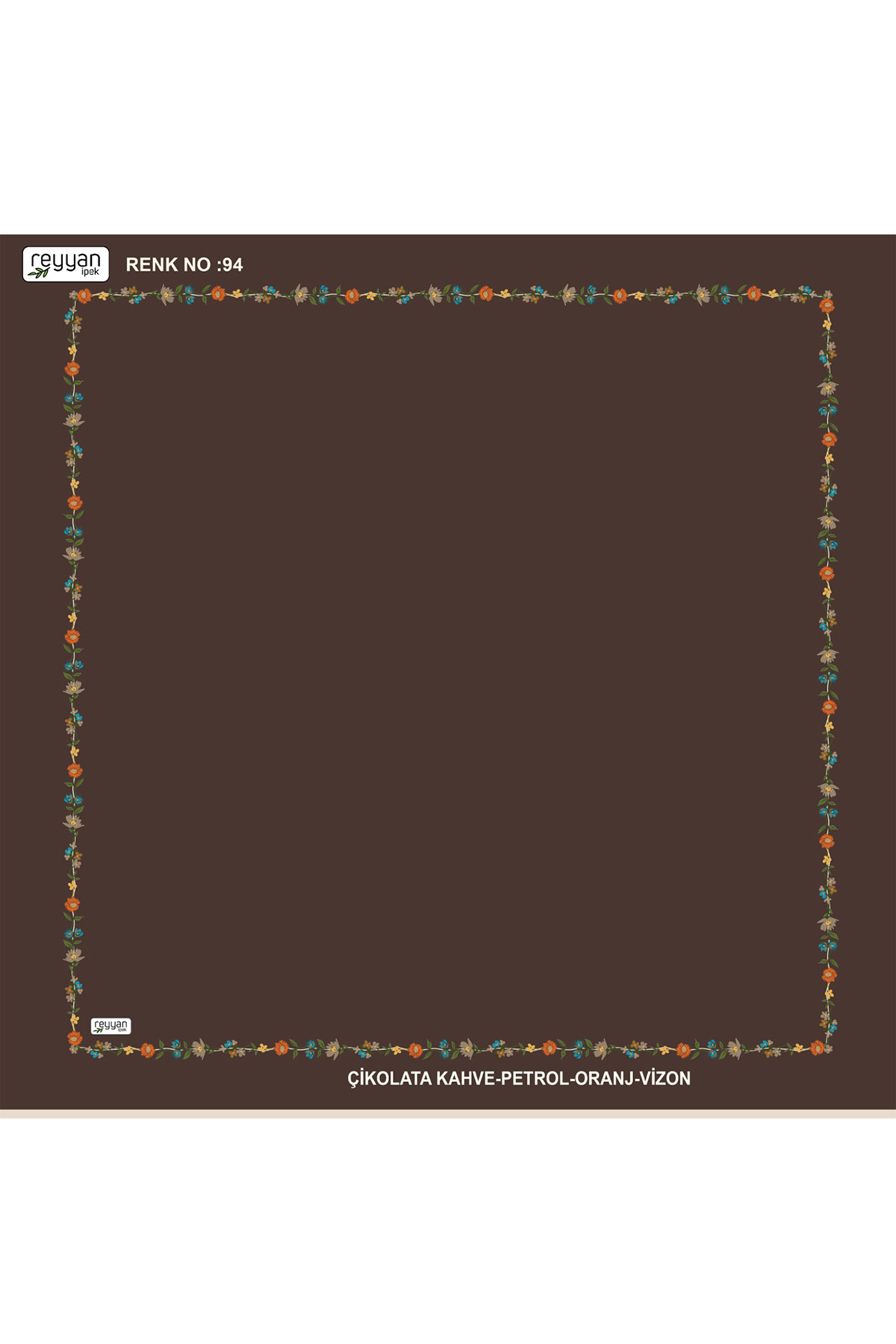 Reyyan Kadın Yazma Desenli 100x100 Cm - Thumbnail