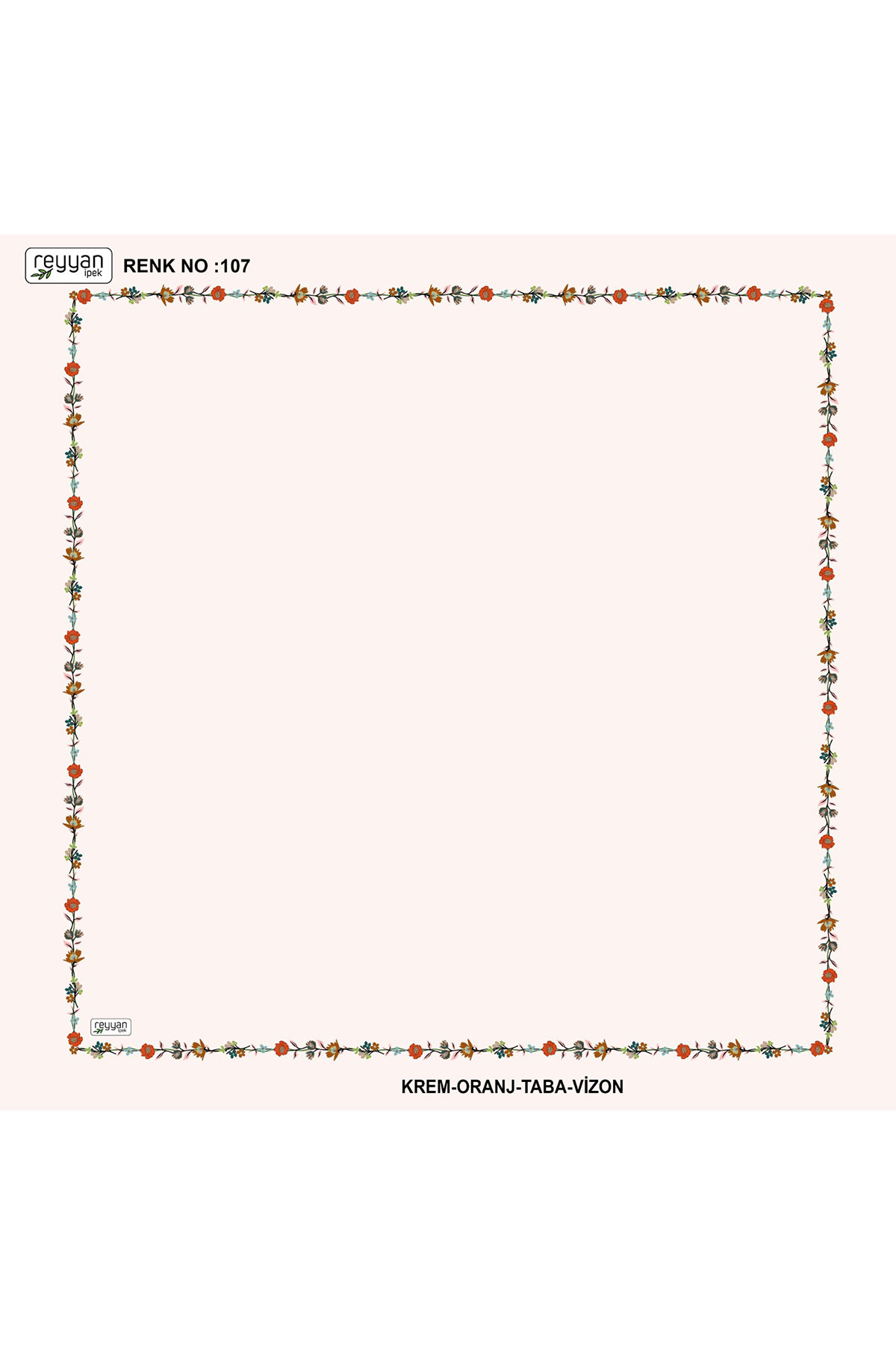 Reyyan Kadın Yazma Desenli 100x100 Cm - Thumbnail