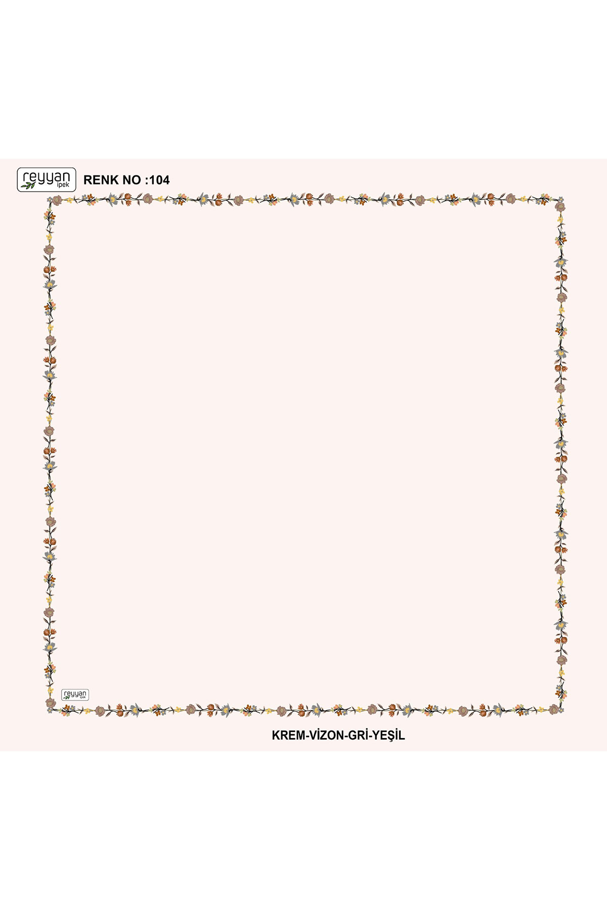 Reyyan Kadın Yazma Desenli 100x100 Cm - Thumbnail