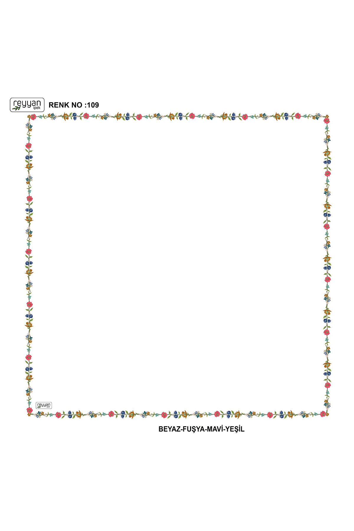 Reyyan Kadın Yazma Desenli 100x100 Cm - Thumbnail