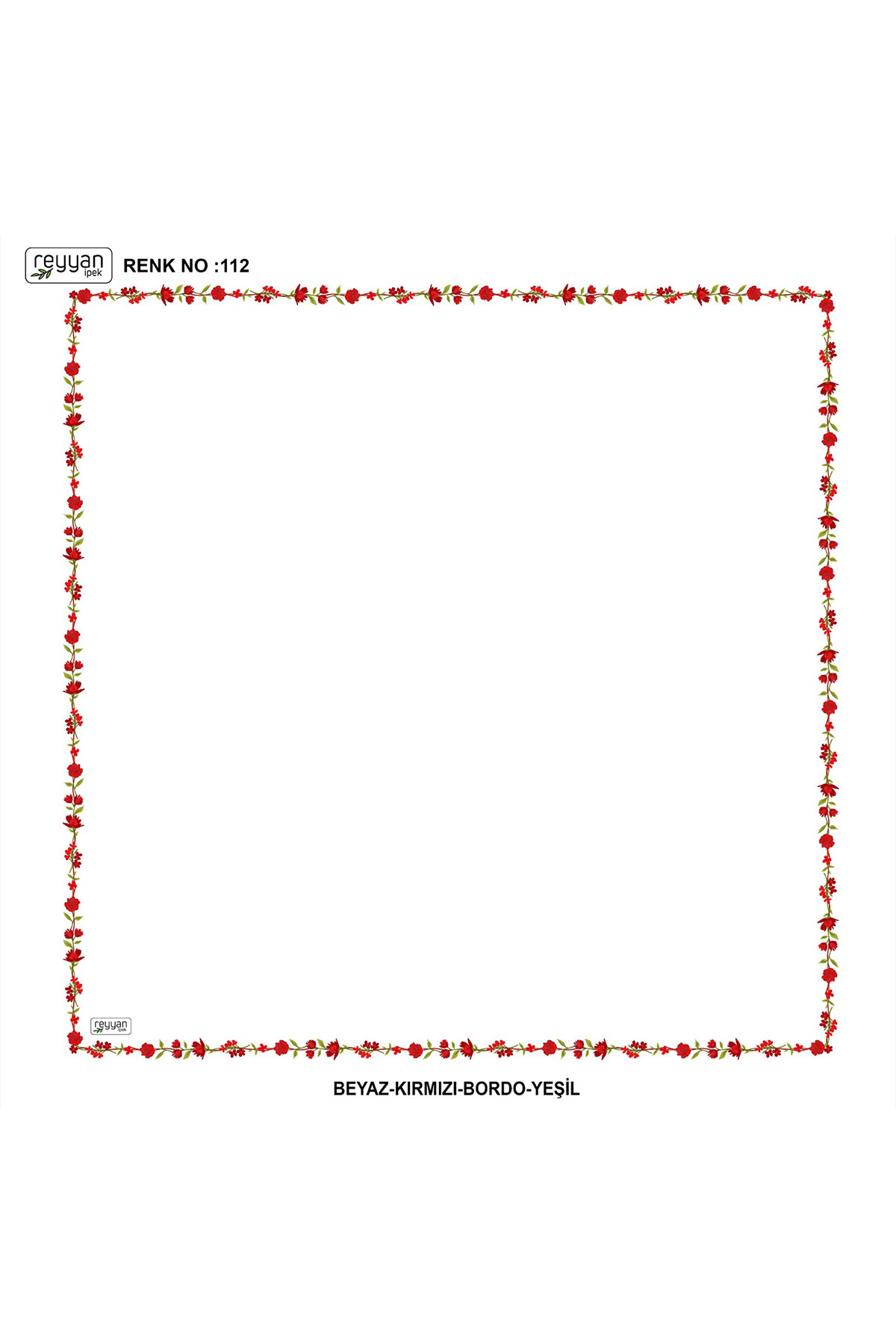 Reyyan Kadın Yazma Desenli 100x100 Cm - Thumbnail