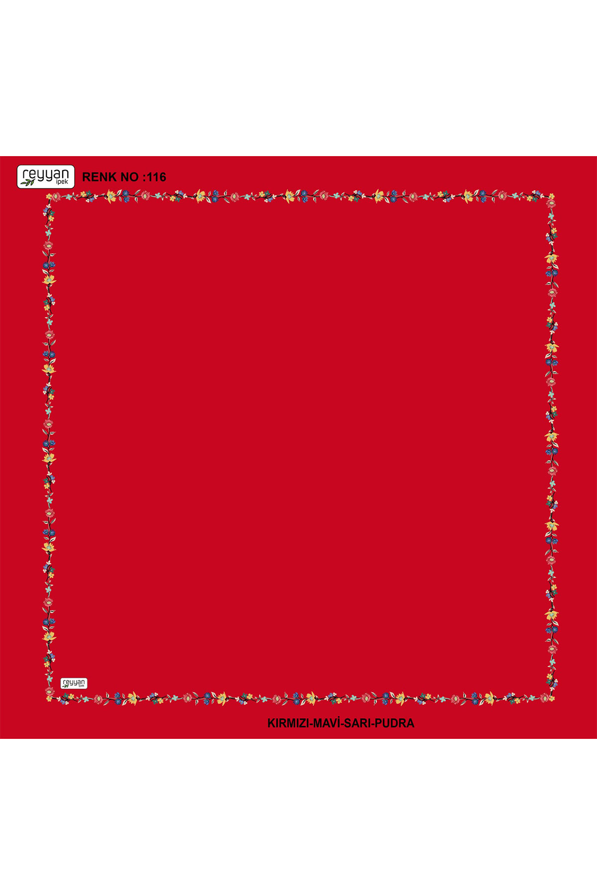 Reyyan Kadın Yazma Desenli 100x100 Cm - Thumbnail