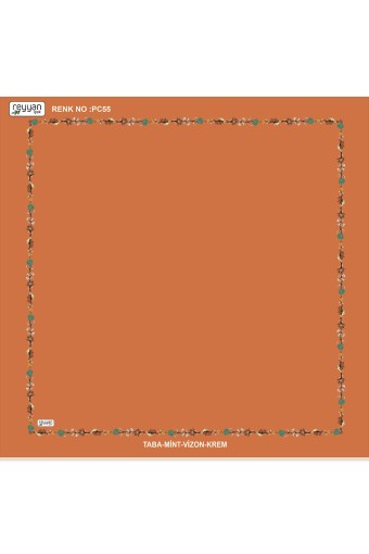 REYYAN - Reyyan Kadın Yazma Desenli 100x100 Cm (1)