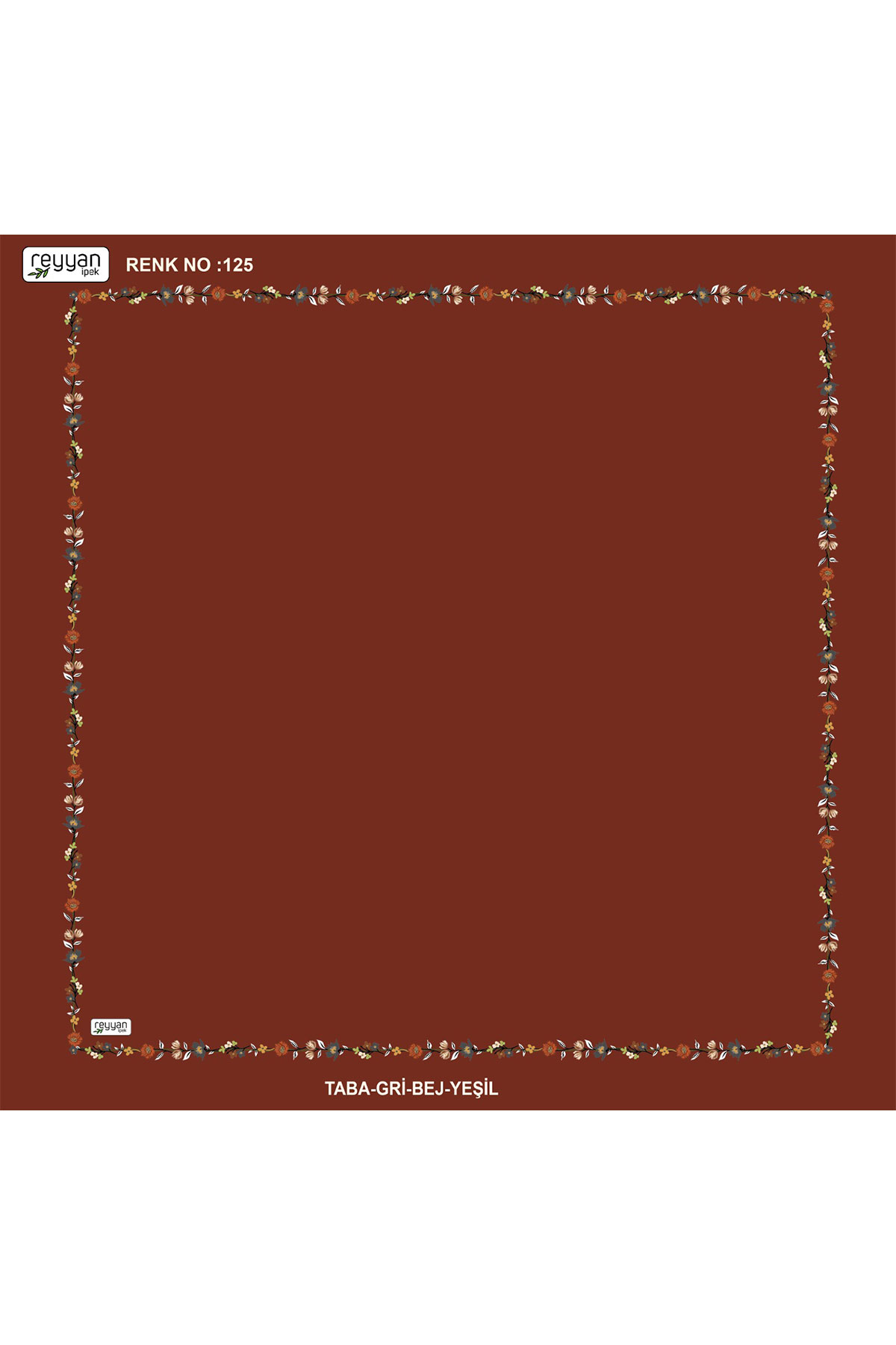 Reyyan Kadın Yazma Desenli 100x100 Cm - Thumbnail