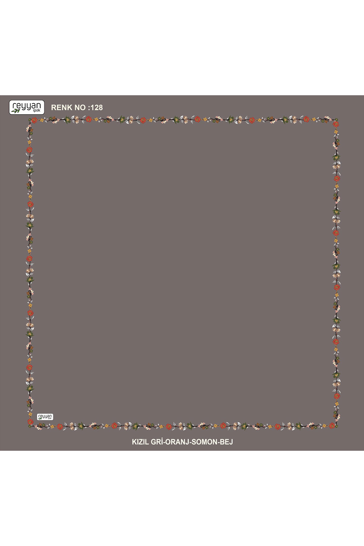 Reyyan Kadın Yazma Desenli 100x100 Cm - Thumbnail