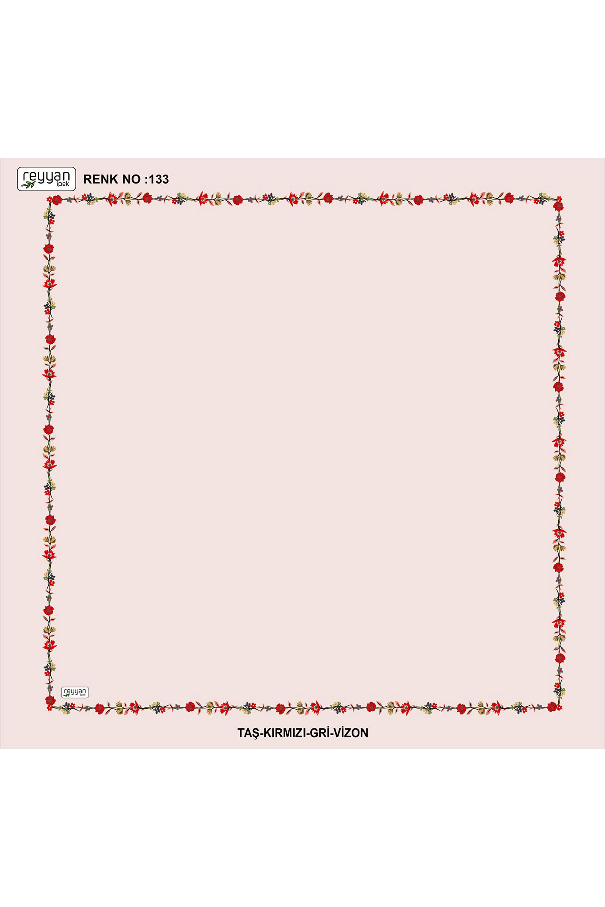 Reyyan Kadın Yazma Desenli 100x100 Cm - Thumbnail