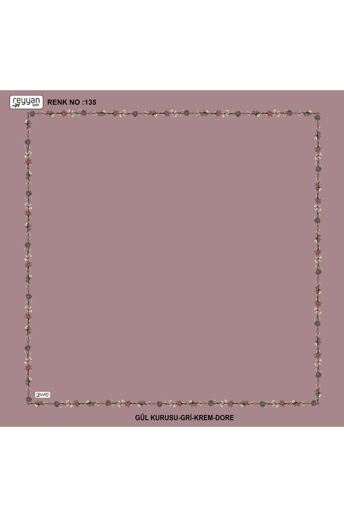 Reyyan Kadın Yazma Desenli 100x100 Cm - Thumbnail