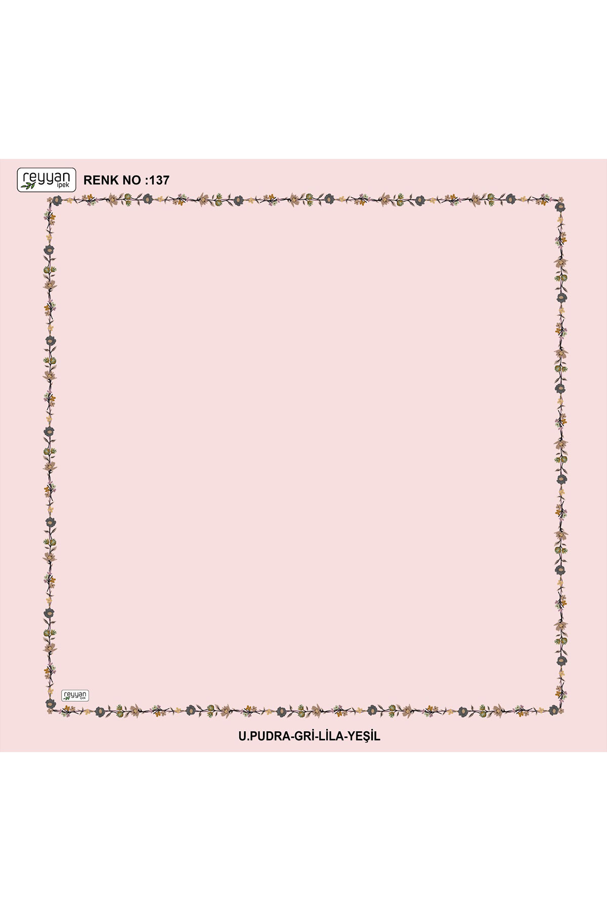 Reyyan Kadın Yazma Desenli 100x100 Cm - Thumbnail