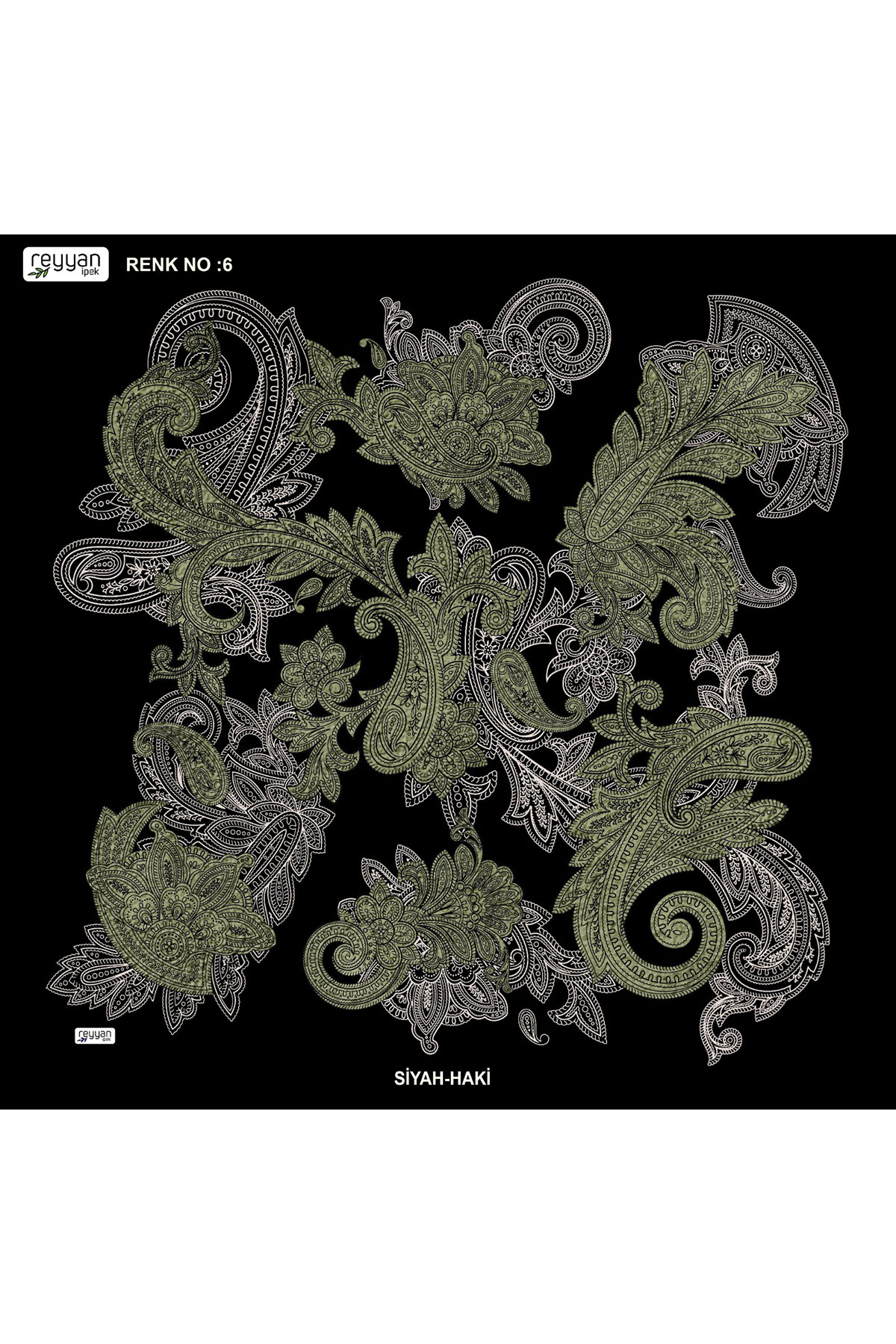 Reyyan Kadın Yazma Desenli 100x100 Cm - Thumbnail