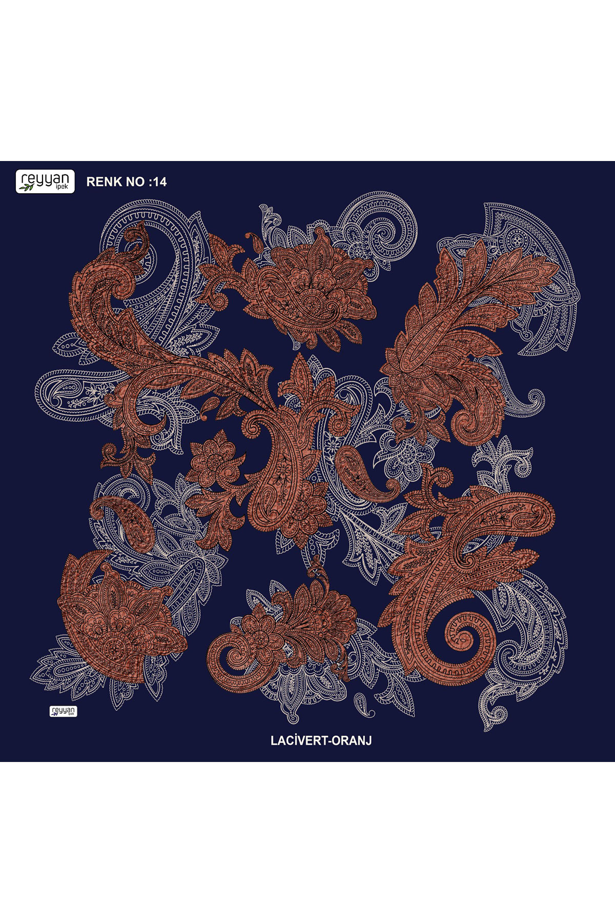 Reyyan Kadın Yazma Desenli 100x100 Cm - Thumbnail