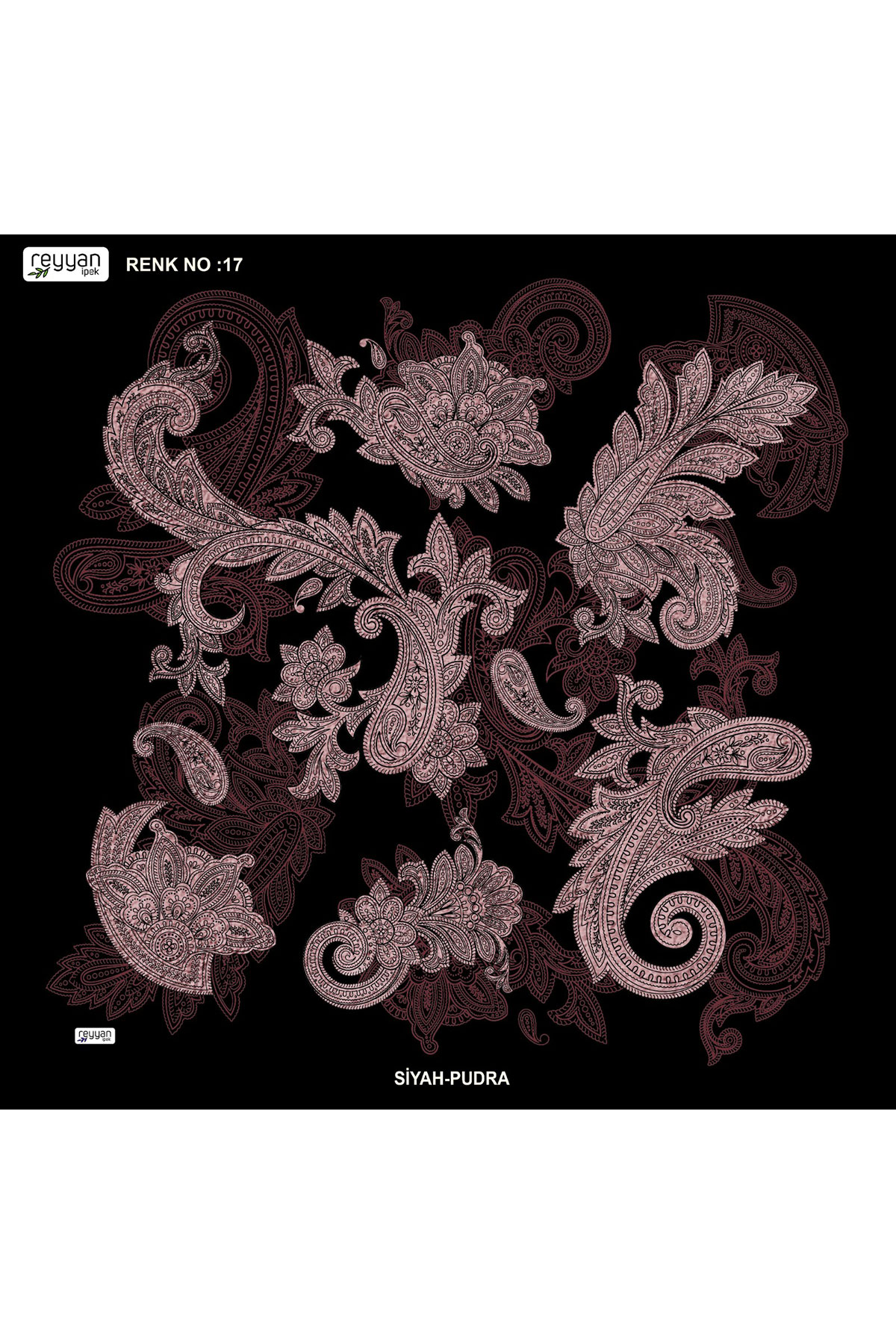 Reyyan Kadın Yazma Desenli 100x100 Cm - Thumbnail