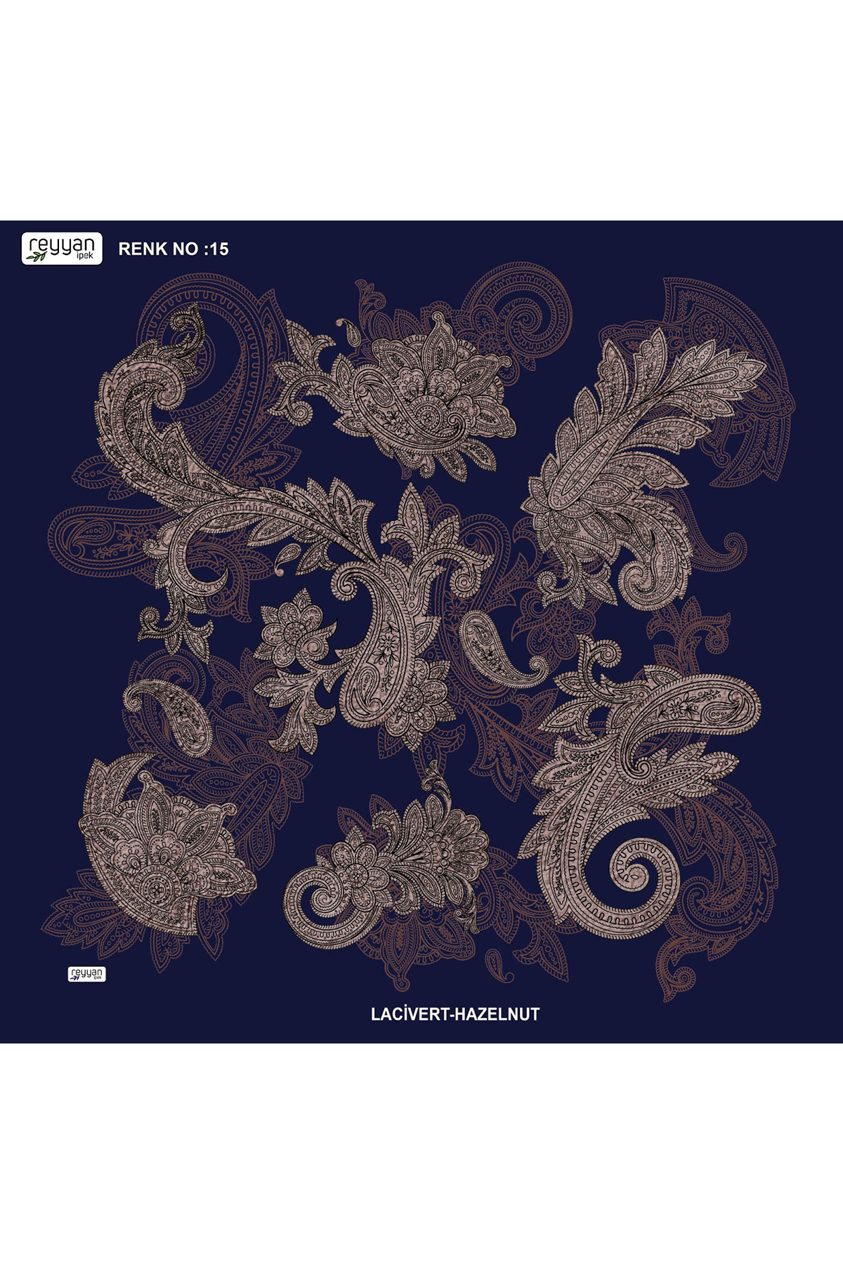 Reyyan Kadın Yazma Desenli 100x100 Cm - Thumbnail