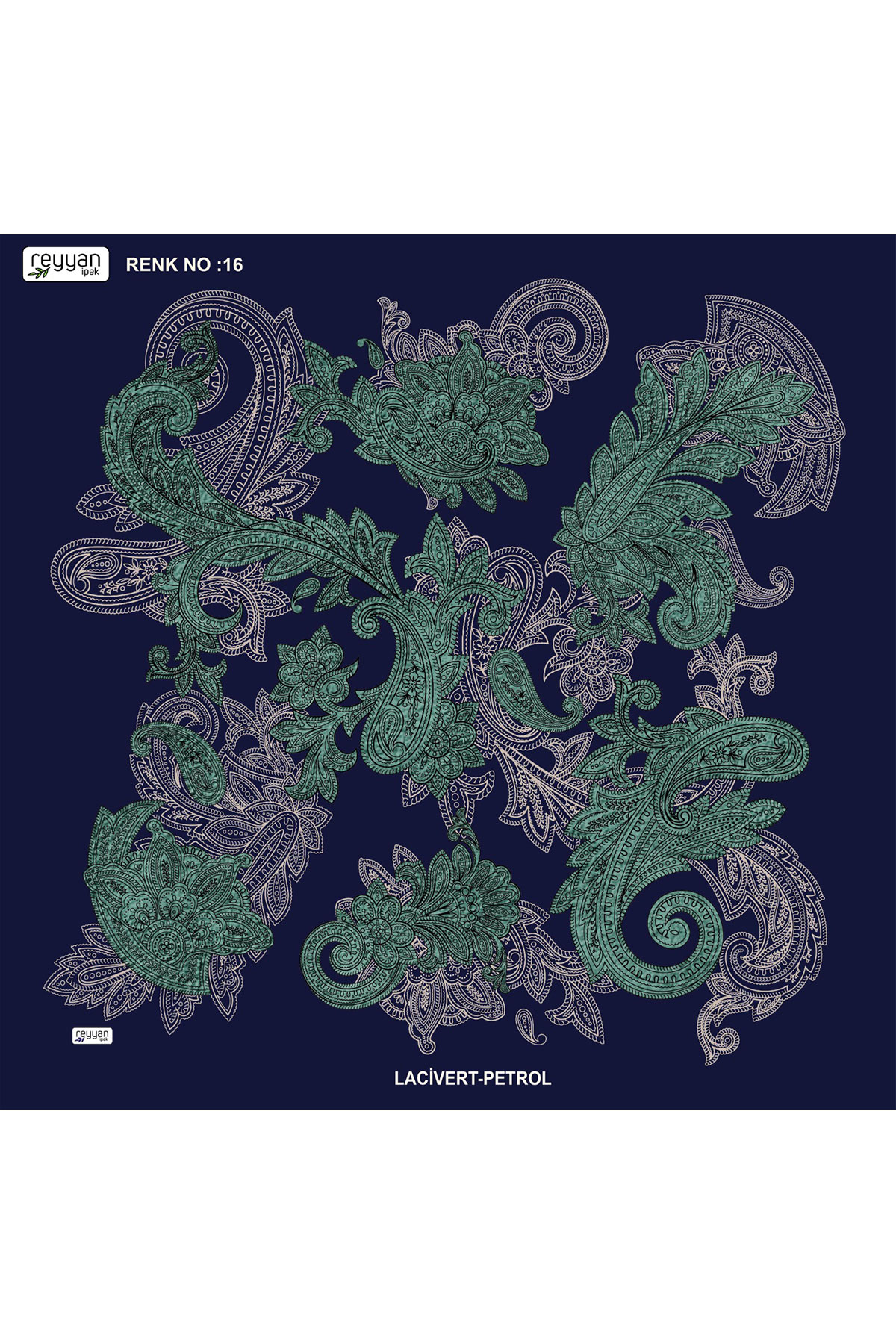 Reyyan Kadın Yazma Desenli 100x100 Cm - Thumbnail