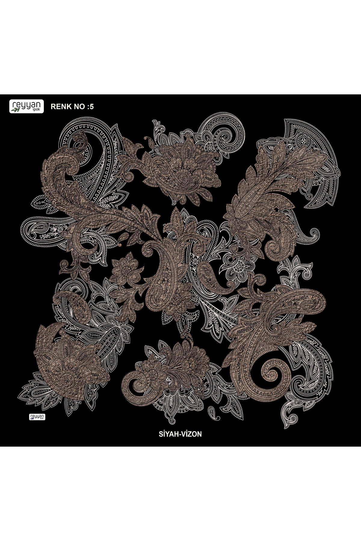 Reyyan Kadın Yazma Desenli 100x100 Cm - Thumbnail