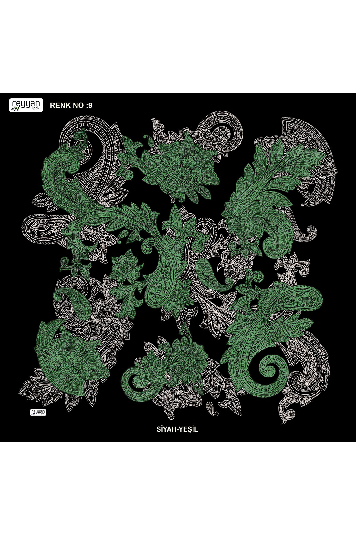 Reyyan Kadın Yazma Desenli 100x100 Cm - Thumbnail