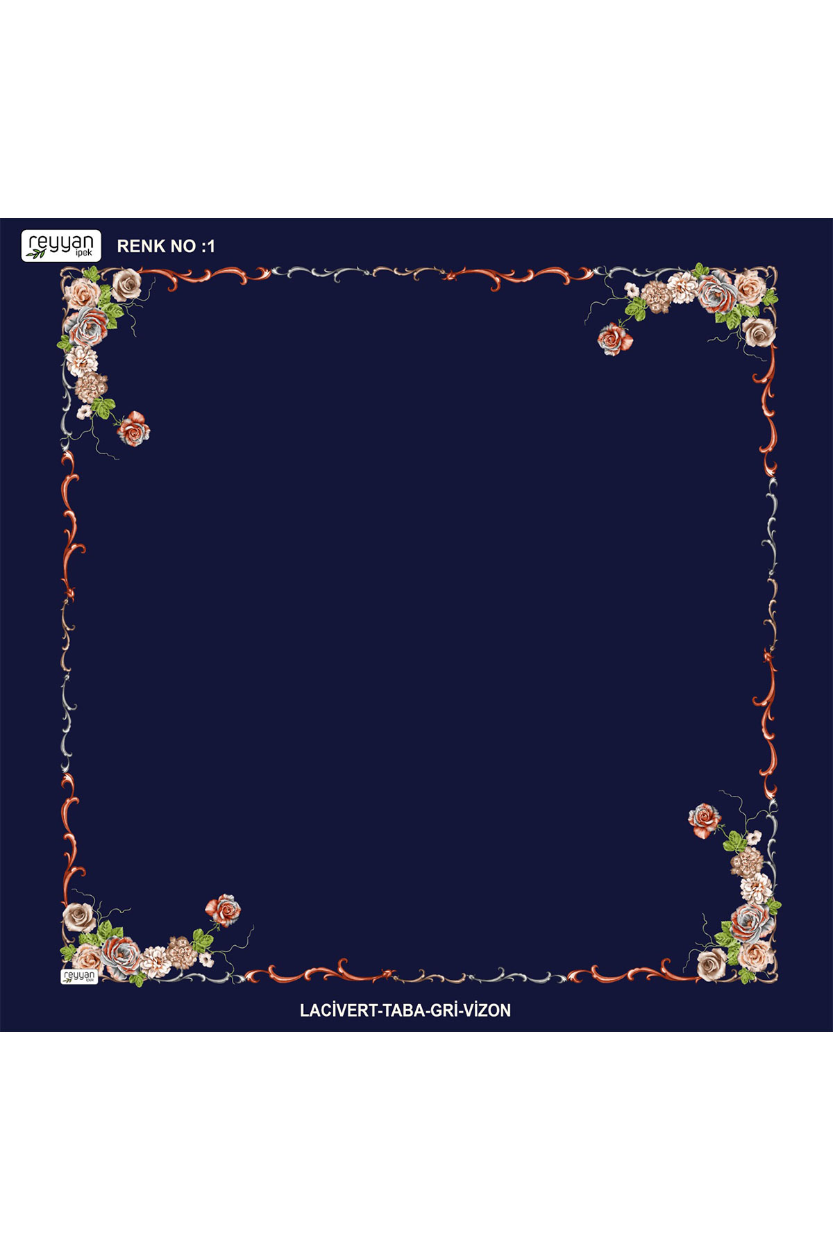 Reyyan Kadın Yazma Desenli 100x100 Cm İçi Boş - Thumbnail