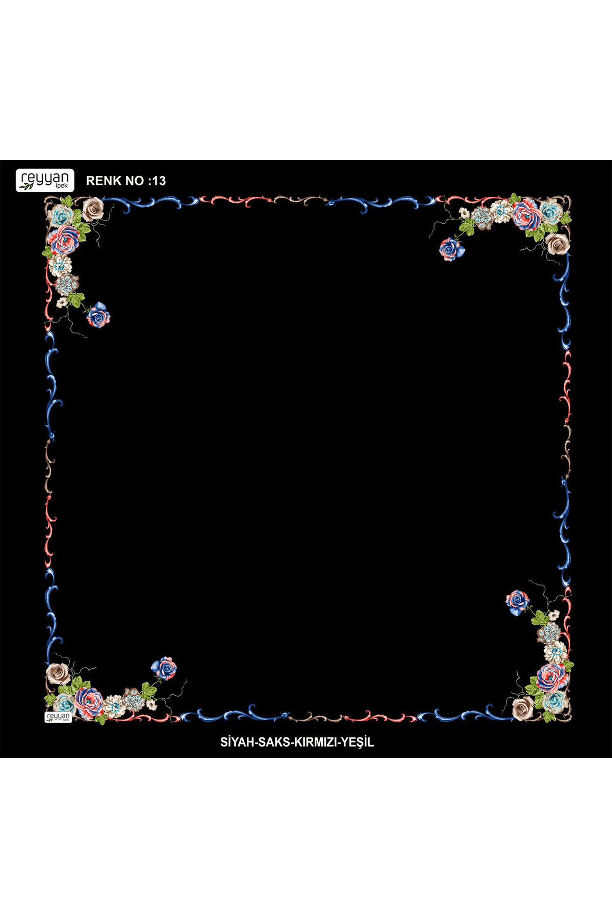 Reyyan Kadın Yazma Desenli 100x100 Cm İçi Boş - Thumbnail