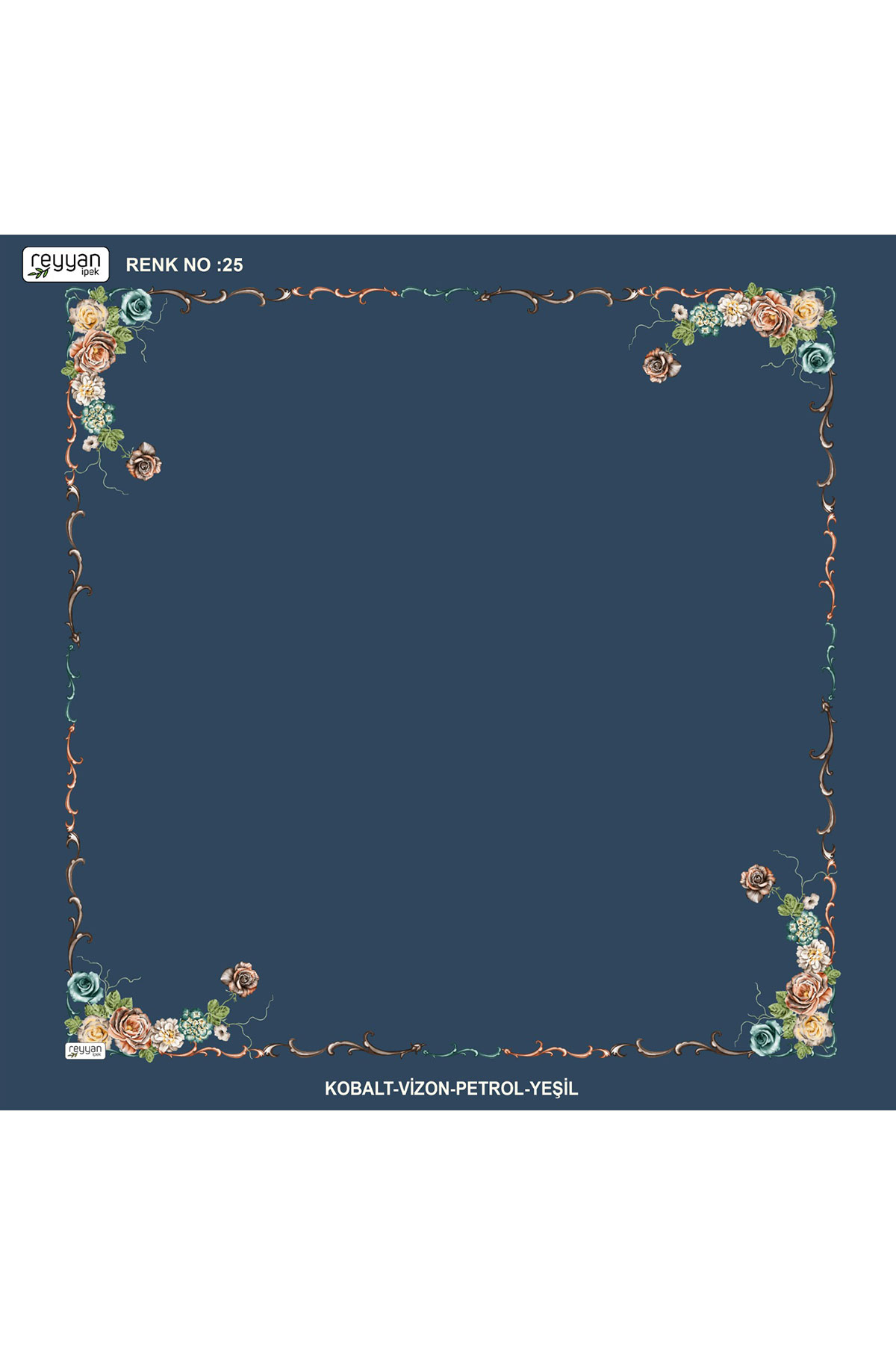Reyyan Kadın Yazma Desenli 100x100 Cm İçi Boş - Thumbnail