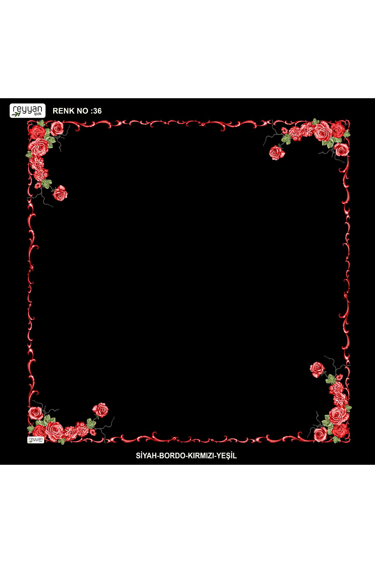 Reyyan Kadın Yazma Desenli 100x100 Cm İçi Boş - Thumbnail