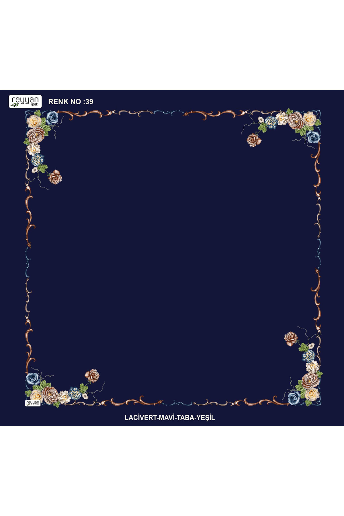 Reyyan Kadın Yazma Desenli 100x100 Cm İçi Boş - Thumbnail