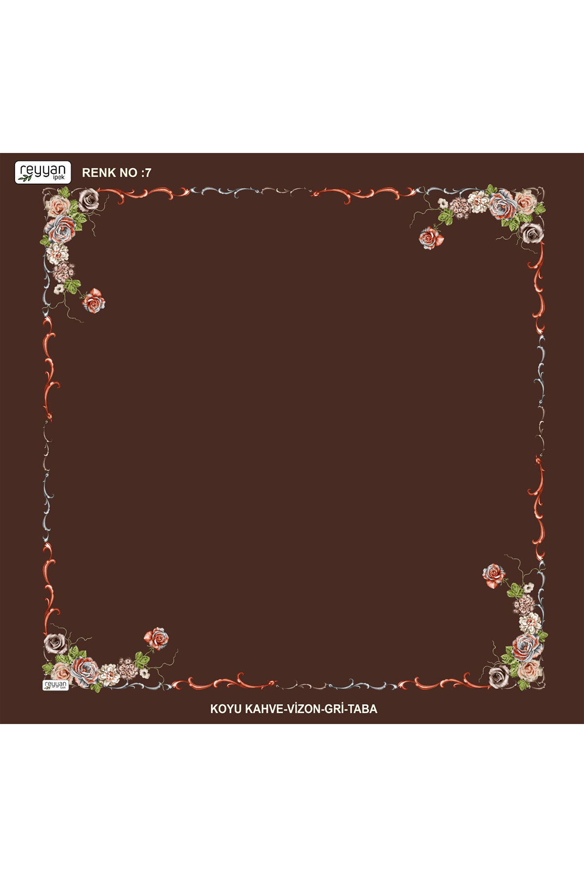 Reyyan Kadın Yazma Desenli 100x100 Cm İçi Boş - Thumbnail