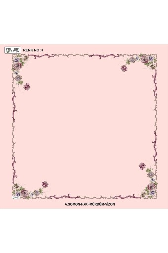 REYYAN - Reyyan Kadın Yazma Desenli 100x100 Cm İçi Boş (1)