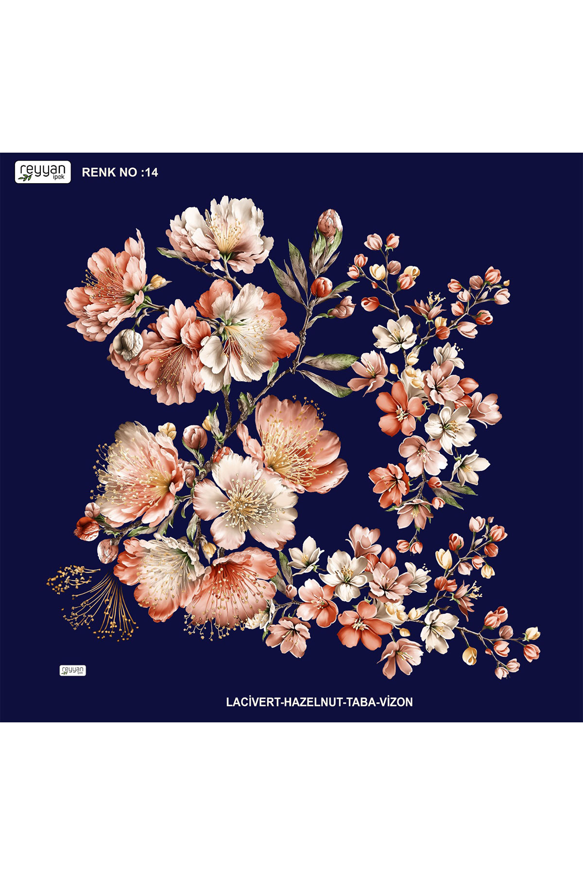 Reyyan Kadın Yazma Desenli 100x100 Cm - Thumbnail