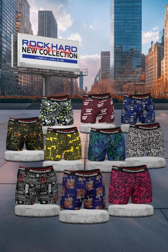Rockhard - Rockhard Erkek Boxer Karışık Desenli Pamuk