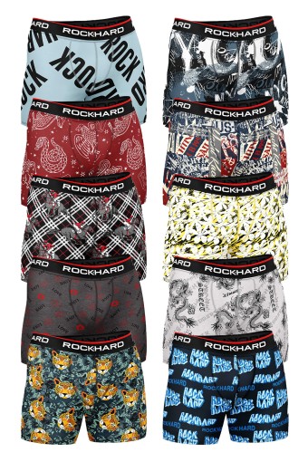 Rockhard - Rockhard Erkek Boxer Karışık Desenli Pamuk