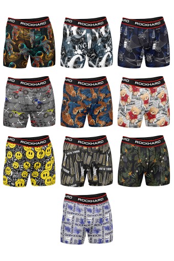 Rockhard - Rockhard Erkek Boxer Karışık Desenli Pamuk