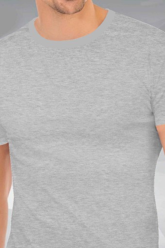 Rockhard - Rockhard Erkek Kısa Kollu Bisiklet Yaka Atlet Ribana - Gri - 2XL