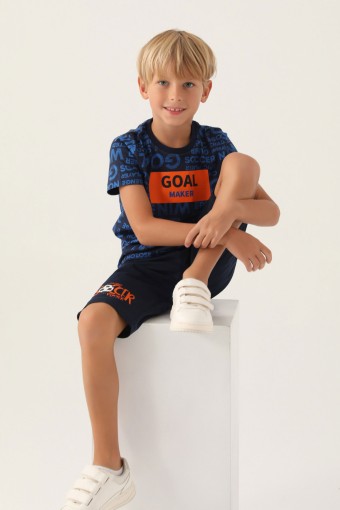 ROLY POLY - Roly Poly Erkek Çocuk Kapri Takım Kısa Kollu Bisiklet Yaka Süprem - Lacivert