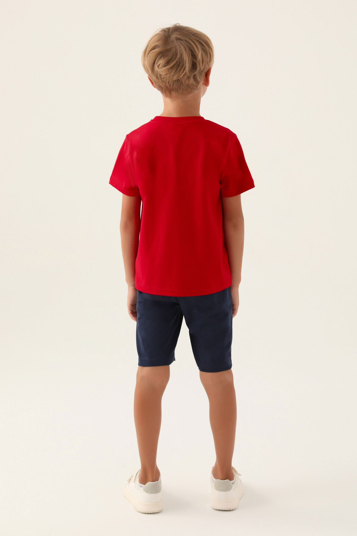 Roly Poly Erkek Çocuk Kısa Kollu Bisiklet Yaka Süprem - Kırmızı - Thumbnail