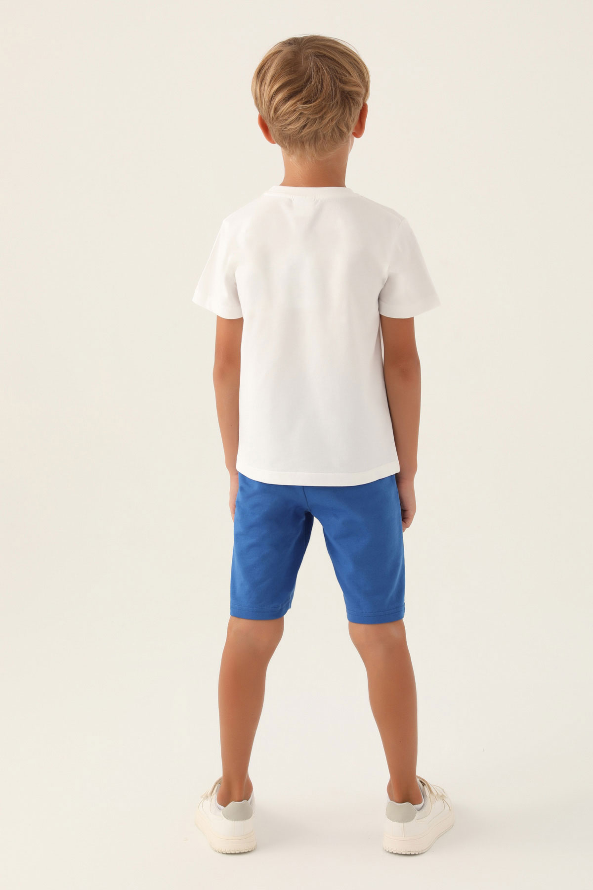 Roly Poly Erkek Çocuk Kısa Kollu Bisiklet Yaka Süprem - Krem - Thumbnail