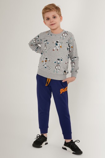 ROLY POLY - Roly Poly Erkek Garson Uzun Kollu Eşofman Takımı Süprem - Gri Melanj